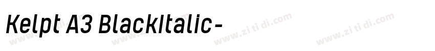 Kelpt A3 BlackItalic字体转换